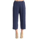 Jess & Jane Mineral Washed Cotton Crop Pants M107 (Large, Denim)