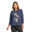 Jess & Jane Women's Mineral Washed French Terry Top - M51 (1X, Mia Denim)