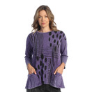 Jess & Jane Women's Coloring Mineral Washed Patch Pocket Cotton Tunic (Large, Mix Match Purple)