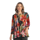 Jess & Jane Women's Layla French Brushed Knit Patch Pocket Tunic (Medium, Poppy)