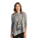 Jess & Jane Women's Mineral Washed Cotton Dolman Sleeve Cotton Tunic - X-Large, Pinball Midnight