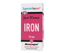 Superior Source Just Women - Iron 25 mg, (Ferrous Fumarate) Under The Tongue Quick Dissolve MicroLingual Tablets, 90 Count, Easily Absorbed, Assists Red Blood Cell Formation, Non-GMO