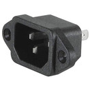 Parts Express IEC Power Jack Chassis Mount - Black
