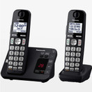 Panasonic DECT 6.0 Expandable Cordless Phone System with Answering Machine and Call Blocking - 2 Handsets - KX-TGE432B (Black)