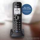 Panasonic DECT 6.0 Plus Cordless Phone Handset Accessory Compatible with 2-Line Cordless Phones KX-TG95xx Series Business telephones, Headset Jack - KX-TGA950B - Black - (Additional Cordless Handset)