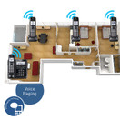 Panasonic Cordless Phone System with Answering Machine, One-Touch Call Block, Enhanced Noise Reduction, Talking Caller ID and Intercom Voice Paging - 4 Handsets - KX-TGF544B (Black)