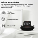 Sonic Alert Portable Loud Vibrating Alarm Clock, Black - SBP100B - Sonic Shaker Loud Vibrating Alarm Clock - Wake with a Shake