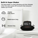 Sonic Alert Portable Loud Vibrating Alarm Clock, Black | SBP100B - Sonic Shaker Loud Vibrating Alarm Clock - Wake with a Shake
