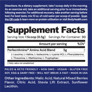BodyHealth PerfectAmino Powder Mixed Berry (30 Servings) Best Pre/Post Workout Recovery Drink, 8 Essential Amino Acids Energy Supplement with 50% BCAAs, 100% Organic, 99% Utilization