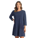 Jess & Jane Mineral Washed Dress w/Pockets M102 (X-Large, Denim Blue)