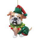 December Diamonds Glass & Resin Ornament - Bulldog Jester 5"