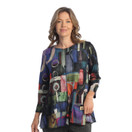 Jess & Jane Knit Tunic Top with Patch Pocket and Button Barcelona Small