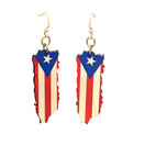 Puerto Rican Flag Earrings, Handmade