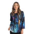 Jess & Jane Women's Sublimation Top PS3 (1X, Multicolor Eclipse)