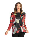 Jess & Jane French Brushed Knit Tunic FB9 (Large, Casitas)