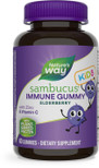 Nature's Way Sambucus Elderberry Gummies, Herbal Supplements with Vitamin C and Zinc, Gluten Free, Vegetarian, 60 Gummies