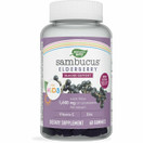 Nature's Way Sambucus Elderberry Gummies, Herbal Supplements with Vitamin C and Zinc, Gluten Free, Vegetarian, 60 Gummies