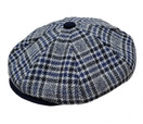 Emstate Mens Melton Wool 8 Panel Applejack Newsboy Baker Boy Cap Made in USA | 7-7 5/8, Navy Plaid