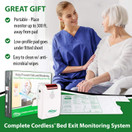 Smart Caregiver Cordless Bed Exit Monitoring System Alarm with Bed Pressure Sensing Pad