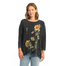 Jess & Jane Women's Coloring Mineral Washed Patch Pocket Cotton Tunic | X-Large, Sun Date Black