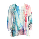 Jess & Jane High-Low Tunic with Chiffon Border | 2X, Joyful
