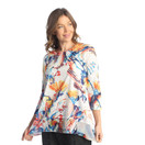 Jess & Jane Chiffon Contrast Tunic Top Charolette 