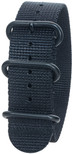 BERTUCCI DX3 B-95B Black/Black Ion Buckle 22mm Nylon Watch Band