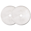 Fiskars 60mm Titanium Rotary Blades (2 Pack) - Rotary Cutter Blade Replacement | Crafts, Sewing, and Quilting Projects - Silver