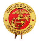 Custom Laser Accents Armed Forces Marines Military Decorative Laser Three Dimensional Wooden Desk Plaque 4-inch