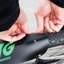 Ass Savers - Win Wing Road - Rear Mudguard for Road Bikes, for Tire Widths up to 38mm, Ultralight, Clip On, Easy Installation and Removal, Secure Mount, Sustainable, Swedish Design - Black Dots