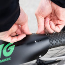 Ass Savers - Win Wing Road - Rear Mudguard for Road Bikes, for Tire Widths up to 38mm, Ultralight, Clip On, Easy Installation and Removal, Secure Mount, Sustainable, Swedish Design, Black Dots