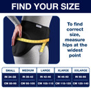 SAFEHIP Active Hip Protector Belt Fall Fracture Injury Prevention Hip Pads for Elderly Seniors, Comfortable and Breathable to Wear for Men and Women, Medium 38-42 inches by TYTEX | M - 38-42 in, Black