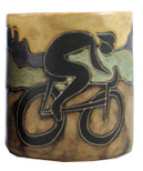 Mara Stoneware Mug - Bicyclist- 16 oz