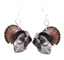 Green Tree Jewelry Wild Turkey Wooden Laser Cut Earrings #1547