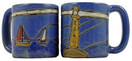 One (1) MARA STONEWARE COLLECTION - 16 Ounce Coffee Cup Collectible Dinner Mug - Lighthouse Design