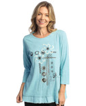 Jess & Jane Mineral Washed Tunic Top - M94 (Mosaic Seaglass)