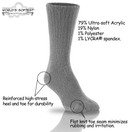 World's Softest Classic Crew Socks - Ultra Soft Crew Socks for Women and Men | Medium, Grey