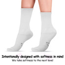 World's Softest Classic Crew Socks - Ultra Soft Crew Socks for Women and Men | Large, White