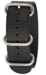 BERTUCCI DX3 B-183 Black 22mm Nylon Watch Band