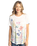 Jess & Jane Burnout Short-Sleeve Top AJ4 (2X, Gardena)