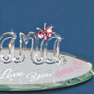 Glass Baron I Love You Nana with Crystal Butterfly Figurine