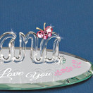 Glass Baron I Love You Nana w/ Crystal Butterfly Figurine