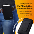 Shield Your Body Anti Radiation Cell Phone Pouch, Cell Phone Sleeves for Blocking EMF, Radiation Blocker for Cell Phone, Black, XL, for Phones Up to 3.25-inches Wide | 7 x 4.25 Inches Pouch Size