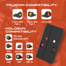 C+H Precision Optics Adapter Plate for Gen5 Glock MOS G17 G19 & Trijicon RMR/SRO, Holosun 407C/507C/508C/508T