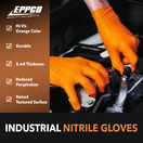 Tiger Grip Orange Superior Grip Disposable Nitrile Gloves, XL Box of 90