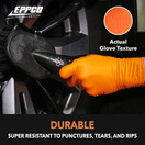 Tiger Grip Orange Superior Grip Disposable Nitrile Gloves, XL Box of 90