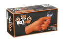 Tiger Grip Orange Superior Grip Disposable Nitrile Gloves, Large Box of 100 