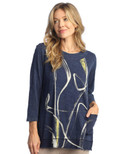 Jess & Jane Mineral Washed Tunic Top - M94 | Small, Willow Denim