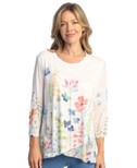 Jess & Jane Burnout Tunic with Mesh Contrast - Large, Gardena