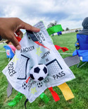 Baby Jack & Co 10x10” Soccer Sports Lovey Sensory Plush Blanket - Tag Toy for Babies - Baby Stroller Toys - Learn Shapes, Letters & Colors - MVP Baby Ball Toy & Baby Sports Gift with Stroller Clip